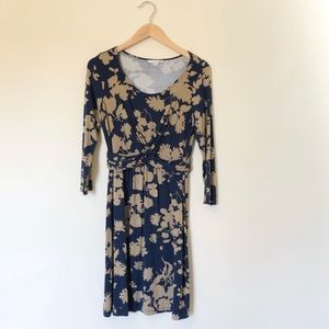 Boden Blue Floral Swing Dress